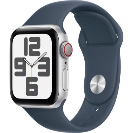 Apple Watch SE (2023) 40mm - Silver Aluminium Case with Sport Band M/L - Storm Blue